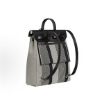 HERMES Herbag Zip 29 Silver buckle hand-held backpack, regular unisex couple style, black, beige and light beige